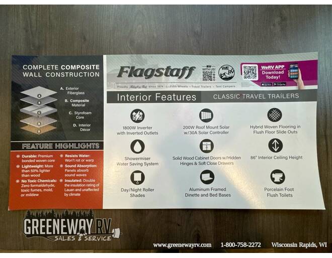 2024 Flagstaff Classic 832DBS Travel Trailer at Greeneway RV Sales & Service STOCK# 11048 Photo 17