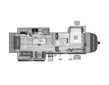 2024 Grand Design Reflection 337RLS Fifth Wheel at Greeneway RV Sales & Service STOCK# 11171 Floor plan Image