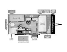 2025 Grand Design Transcend One 151BH Travel Trailer at Greeneway RV Sales & Service STOCK# 11192 Floor plan Image