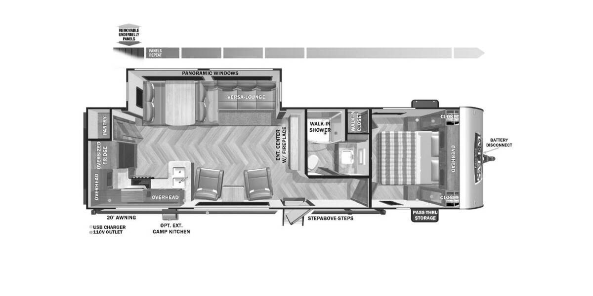 2022 Salem 27RK Travel Trailer at Greeneway RV Sales & Service STOCK# 11104A Floor plan Layout Photo