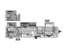 2025 Palomino Puma Destination Loft 429LFT Travel Trailer at Greeneway RV Sales & Service STOCK# 11201 Floor plan Image