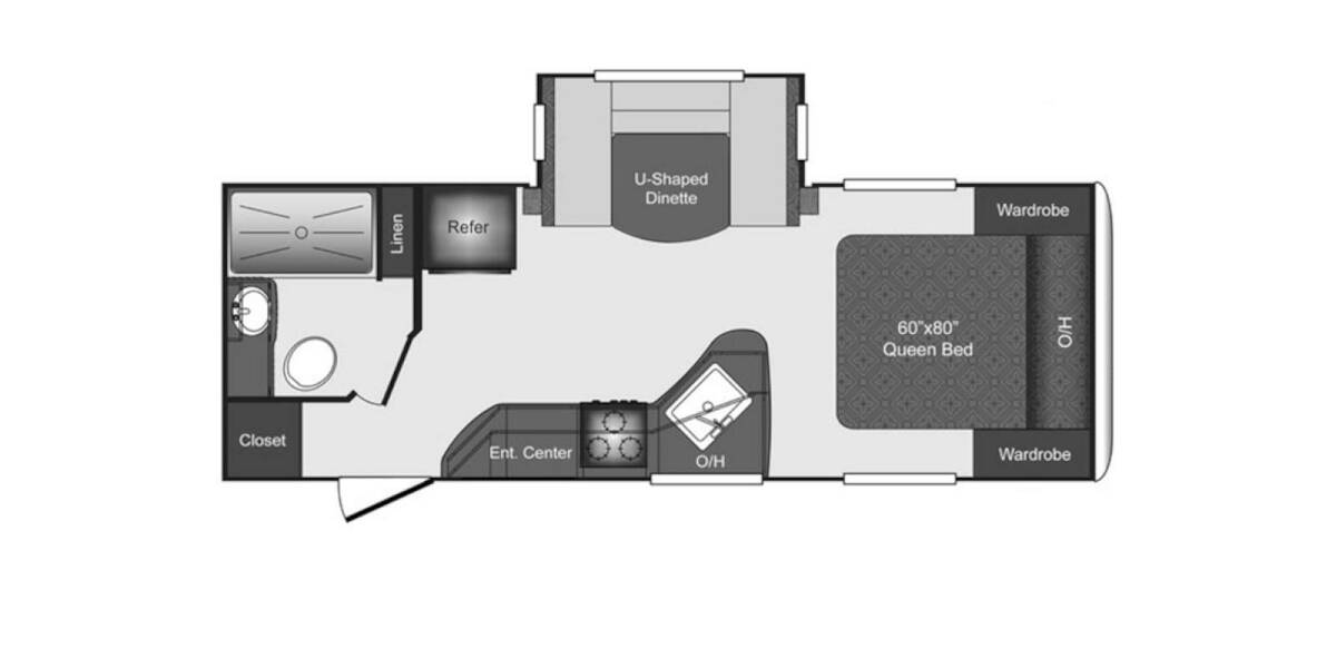 2013 Keystone Laredo Super Lite 240MK Travel Trailer at Greeneway RV Sales & Service STOCK# 11059A Floor plan Layout Photo