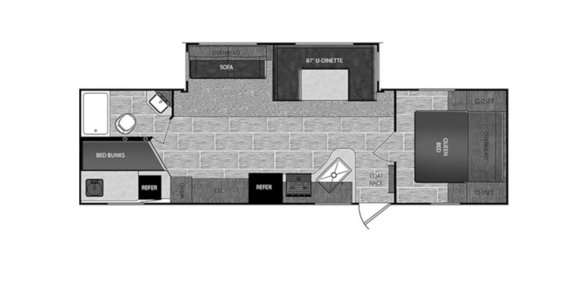 2017 Prime Time Avenger 27DBS Travel Trailer at Greeneway RV Sales & Service STOCK# 11014B Floor plan Layout Photo