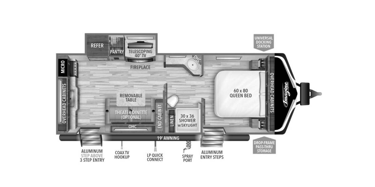 2021 Grand Design Imagine 2250RK Travel Trailer at Greeneway RV Sales & Service STOCK# 11022A Floor plan Layout Photo