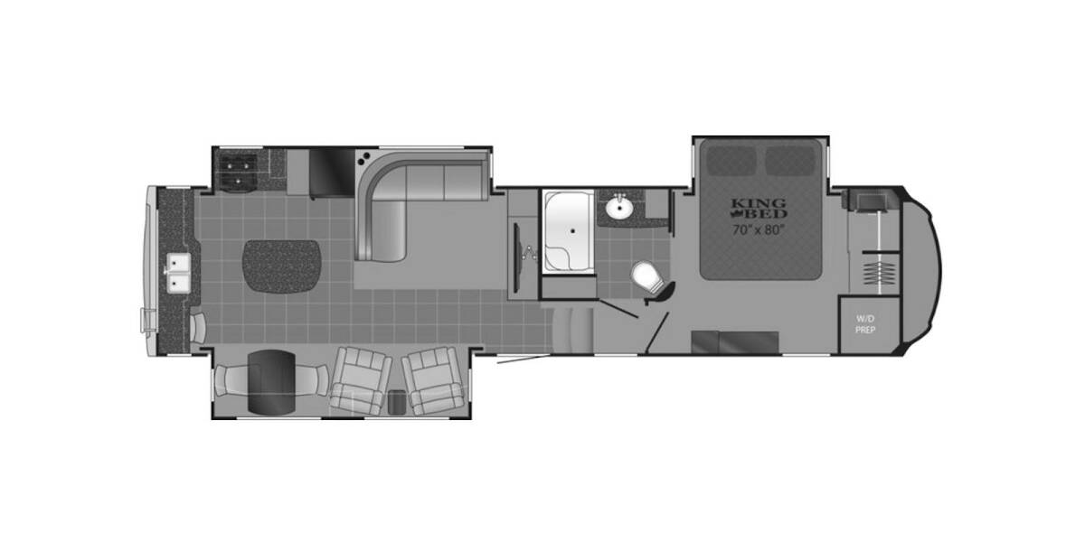 2014 Heartland Bighorn 3370RK Fifth Wheel at Greeneway RV Sales & Service STOCK# 11167A Floor plan Layout Photo