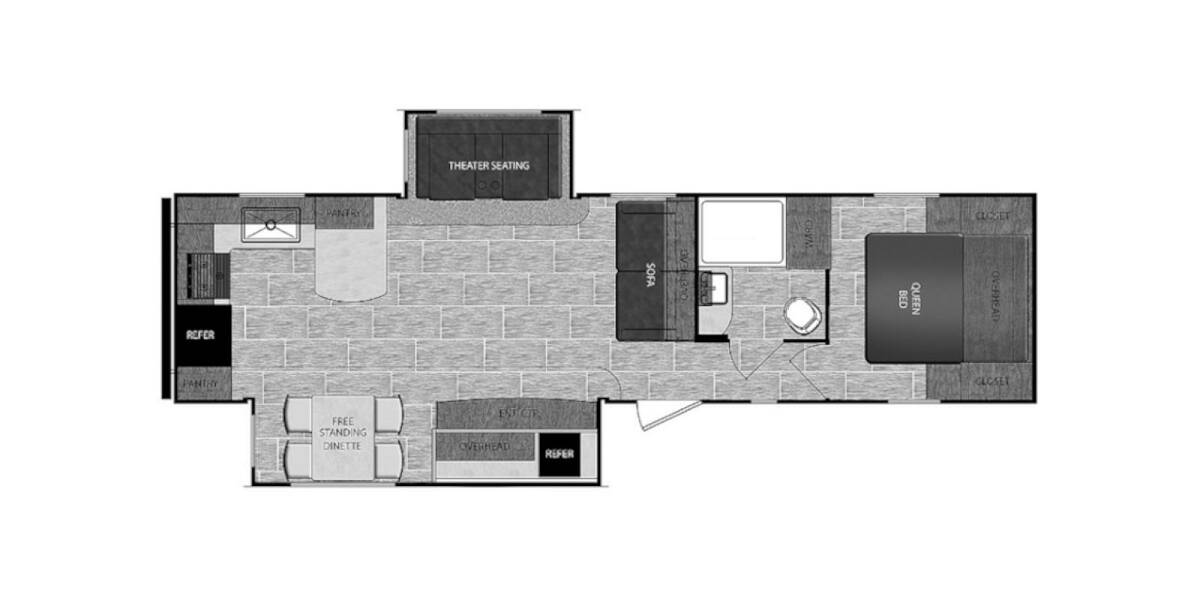 2018 Prime Time Avenger 31RKD Travel Trailer at Greeneway RV Sales & Service STOCK# 11102A Floor plan Layout Photo