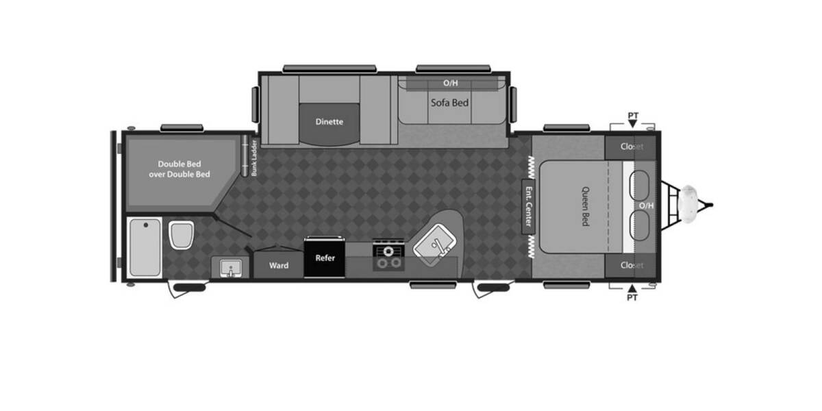 2013 Keystone Springdale Summerland Series 2820BHGS Travel Trailer at Greeneway RV Sales & Service STOCK# 11124A Floor plan Layout Photo