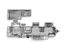 2025 Palomino Puma Destination Trailer 403LFT Travel Trailer at Greeneway RV Sales & Service STOCK# 11236 Floor plan Image