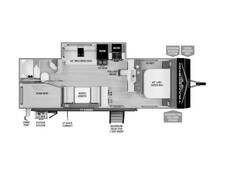 2025 Grand Design Transcend Xplor 26BHX Travel Trailer at Greeneway RV Sales & Service STOCK# 11239 Floor plan Image