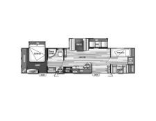 2018 Salem 36BHBS Travel Trailer at Greeneway RV Sales & Service STOCK# 11157B Floor plan Image