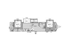 2014 Wildwood DLX 4002Q Travel Trailer at Greeneway RV Sales & Service STOCK# 11201A Floor plan Image