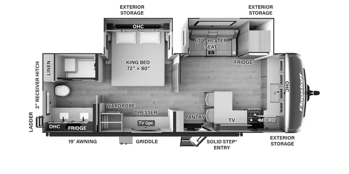 2025 Flagstaff Classic 826MBR Travel Trailer at Greeneway RV Sales & Service STOCK# 11242 Floor plan Layout Photo