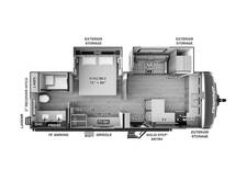 2025 Flagstaff Classic 826MBR Travel Trailer at Greeneway RV Sales & Service STOCK# 11242 Floor plan Image