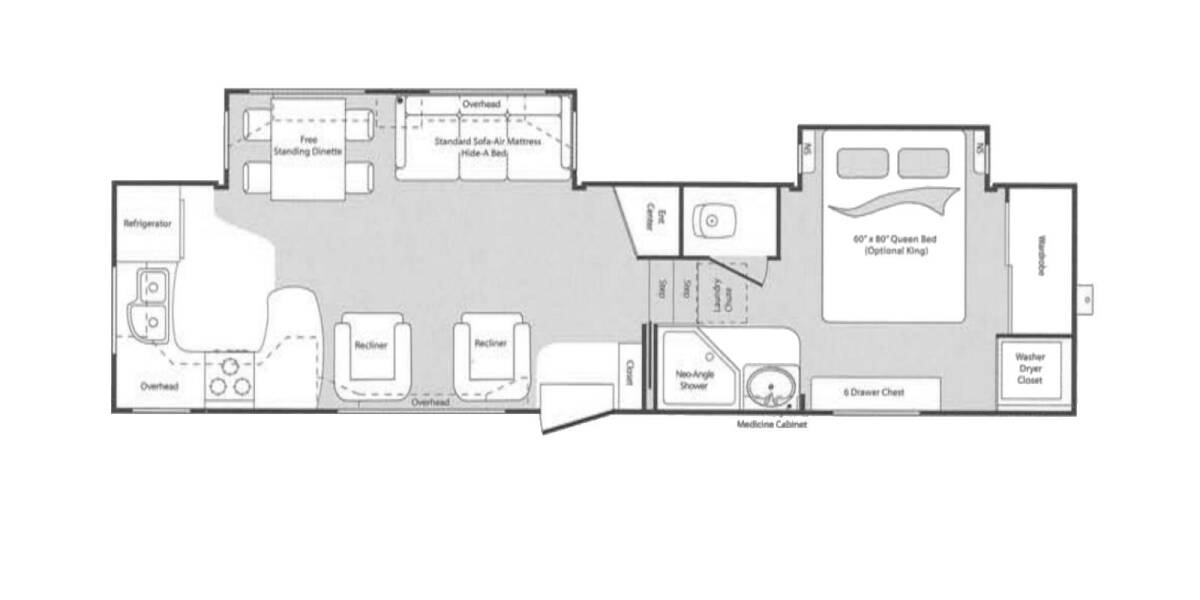 2008 Keystone Montana 3000RK Fifth Wheel at Greeneway RV Sales & Service STOCK# 11185B Floor plan Layout Photo