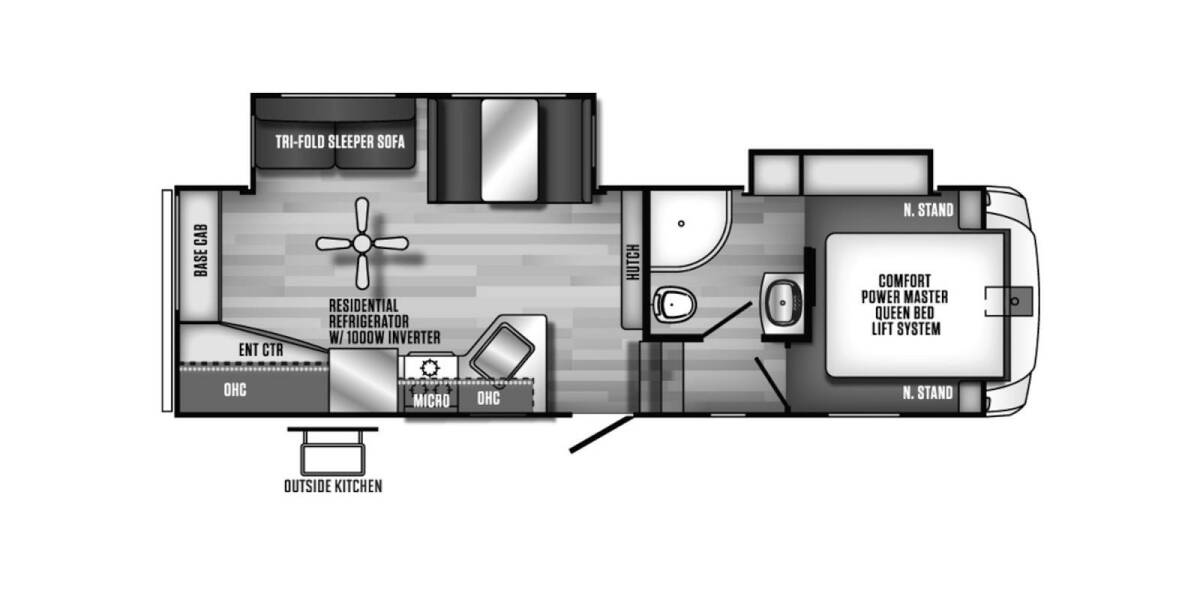 2017 Cherokee Arctic Wolf 255DRL4 Fifth Wheel at Greeneway RV Sales & Service STOCK# 11202A Floor plan Layout Photo