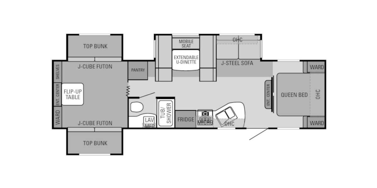 2015 Jayco Jay Flight 32TSBH Travel Trailer at Greeneway RV Sales & Service STOCK# 11140A Floor plan Layout Photo