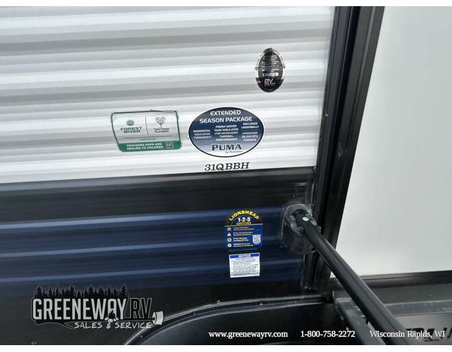 2025 Palomino Puma 31QBBH Travel Trailer at Greeneway RV Sales & Service STOCK# 11249 Photo 4