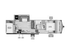 2025 Grand Design Reflection 100 Series 27BH Fifth Wheel at Greeneway RV Sales & Service STOCK# 11251 Floor plan Image