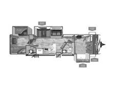 2025 Palomino Puma 32BHQS Travel Trailer at Greeneway RV Sales & Service STOCK# 11253 Floor plan Image