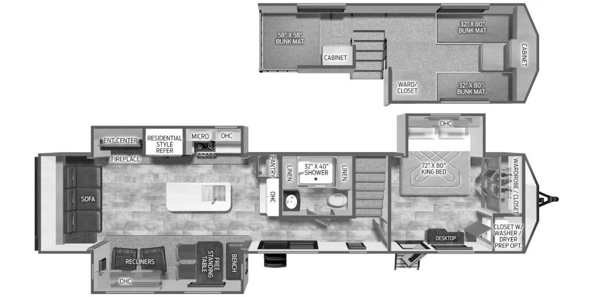 2025 Palomino Puma Destination Loft 401RLFT Travel Trailer at Greeneway RV Sales & Service STOCK# 11257 Floor plan Layout Photo