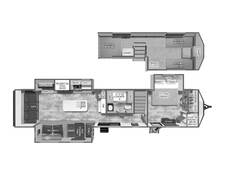 2025 Palomino Puma Destination Loft 401RLFT Travel Trailer at Greeneway RV Sales & Service STOCK# 11257 Floor plan Image