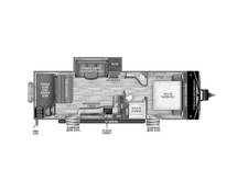 2021 Grand Design Transcend Xplor 265BH Travel Trailer at Greeneway RV Sales & Service STOCK# 11094A Floor plan Image