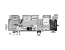 2025 Grand Design Transcend 335BHT Travel Trailer at Greeneway RV Sales & Service STOCK# 11277 Floor plan Image