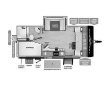 2025 Grand Design Transcend One 161BH Travel Trailer at Greeneway RV Sales & Service STOCK# 11279 Floor plan Image