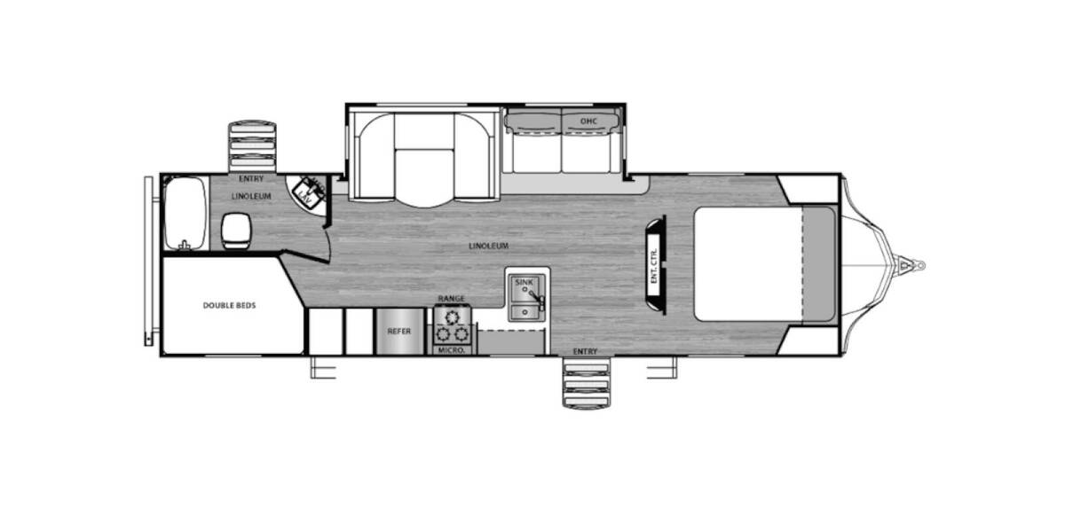 2016 Vibe 272BHS Travel Trailer at Greeneway RV Sales & Service STOCK# 11031A Floor plan Layout Photo