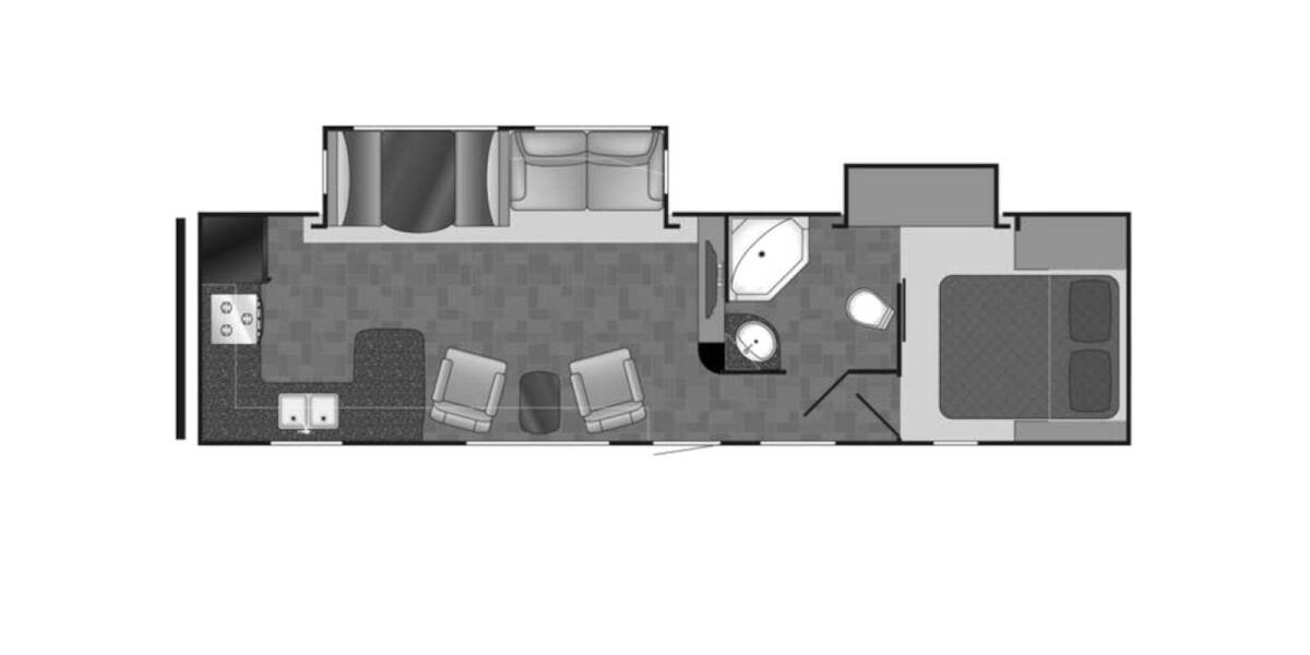 2014 Heartland North Trail Ultra-Lite 30RKDD Travel Trailer at Greeneway RV Sales & Service STOCK# 11206A Floor plan Layout Photo