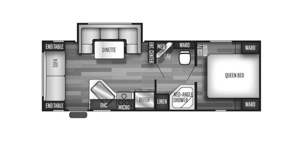 2019 Cherokee Grey Wolf 23MK Travel Trailer at Greeneway RV Sales & Service STOCK# 11136A Floor plan Layout Photo