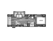 2019 Cherokee Grey Wolf 23MK Travel Trailer at Greeneway RV Sales & Service STOCK# 11136A Floor plan Image