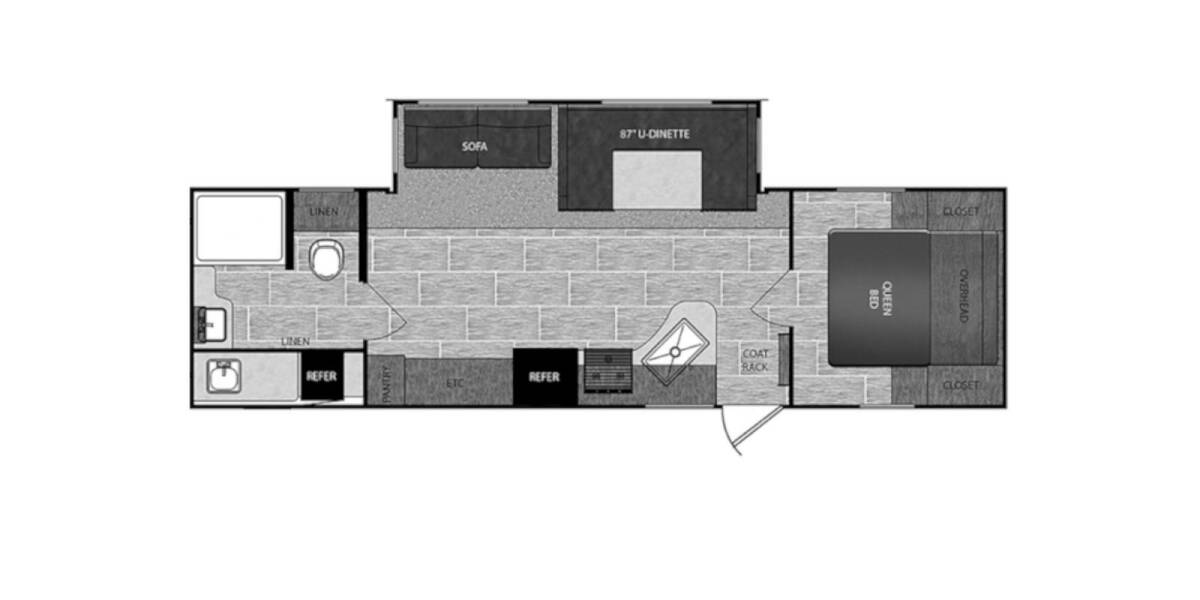 2018 Prime Time Avenger ATI 27RBS Travel Trailer at Greeneway RV Sales & Service STOCK# 11129A Floor plan Layout Photo