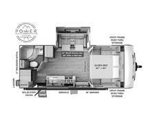 2025 Flagstaff Micro Lite 22FBS Travel Trailer at Greeneway RV Sales & Service STOCK# 11291 Floor plan Image