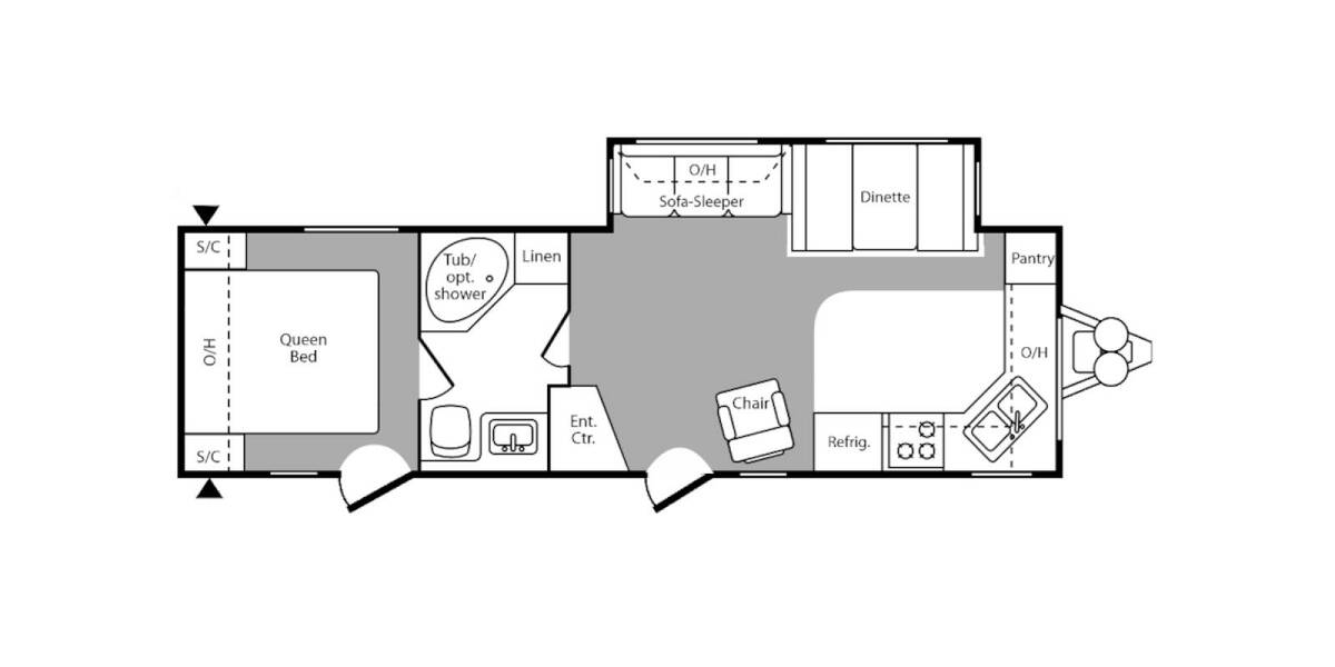 2009 Keystone Hornet 30FKS Travel Trailer at Greeneway RV Sales & Service STOCK# 11267A Floor plan Layout Photo