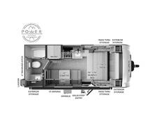 2025 Flagstaff E-Pro 19FD Travel Trailer at Greeneway RV Sales & Service STOCK# 11297 Floor plan Image