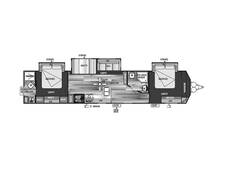 2015 Wildwood DLX 4002Q Travel Trailer at Greeneway RV Sales & Service STOCK# 11236A Floor plan Image