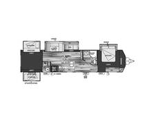 2015 Wildwood DLX 402QBQ Travel Trailer at Greeneway RV Sales & Service STOCK# 11236A Floor plan Image