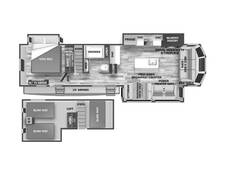 2025 Cedar Creek Cottage Destination Trailer 40CDL Travel Trailer at Greeneway RV Sales & Service STOCK# 11302 Floor plan Image