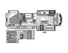 2025 Cedar Creek Cottage Destination Trailer 40CDL Travel Trailer at Greeneway RV Sales & Service STOCK# 11302 Floor plan Image