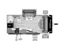 2024 Grand Design Imagine XLS 17MKE Travel Trailer at Greeneway RV Sales & Service STOCK# 11166A Floor plan Image