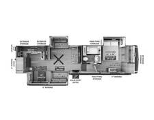 2025 Flagstaff Classic 371RK Fifth Wheel at Greeneway RV Sales & Service STOCK# 11312 Floor plan Image