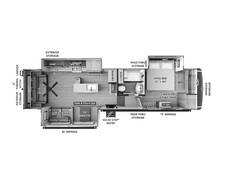 2025 Flagstaff Classic 361RLS Fifth Wheel at Greeneway RV Sales & Service STOCK# 11313 Floor plan Image