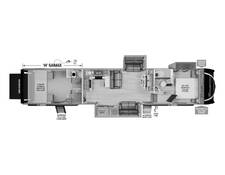 2025 Grand Design Momentum G-Class 415G Fifth Wheel at Greeneway RV Sales & Service STOCK# 11321 Floor plan Image