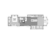 2016 Cedar Creek Cottage Destination Trailer 40CCK Travel Trailer at Greeneway RV Sales & Service STOCK# 11314AA Floor plan Image