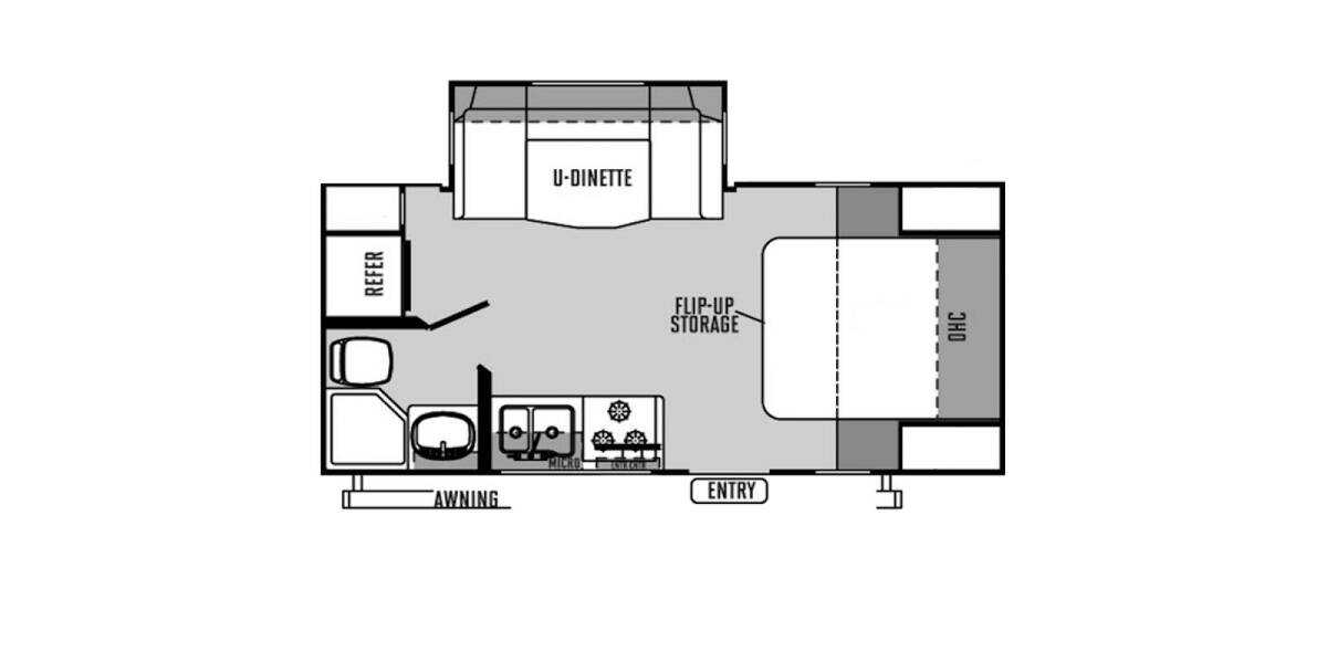 2014 Flagstaff Micro Lite 21DS Travel Trailer at Greeneway RV Sales & Service STOCK# 10773A Floor plan Layout Photo